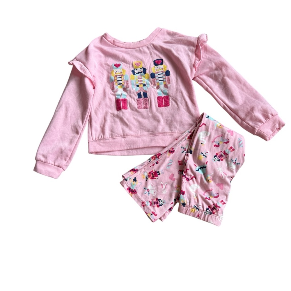 Btween Pink Kids set with nutcracker Print